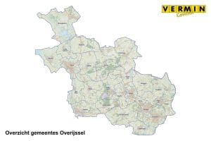 Overzicht gemeentes Overijssel waar Vermin Control Ongediertebestrijding werkzaam is.